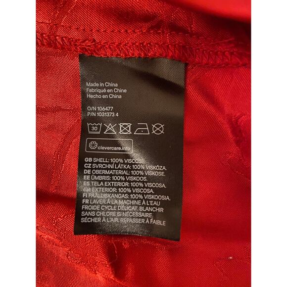 NWT H&M+ Ruffle trimmed red wrap dress sz: S - Picture 3 of 10